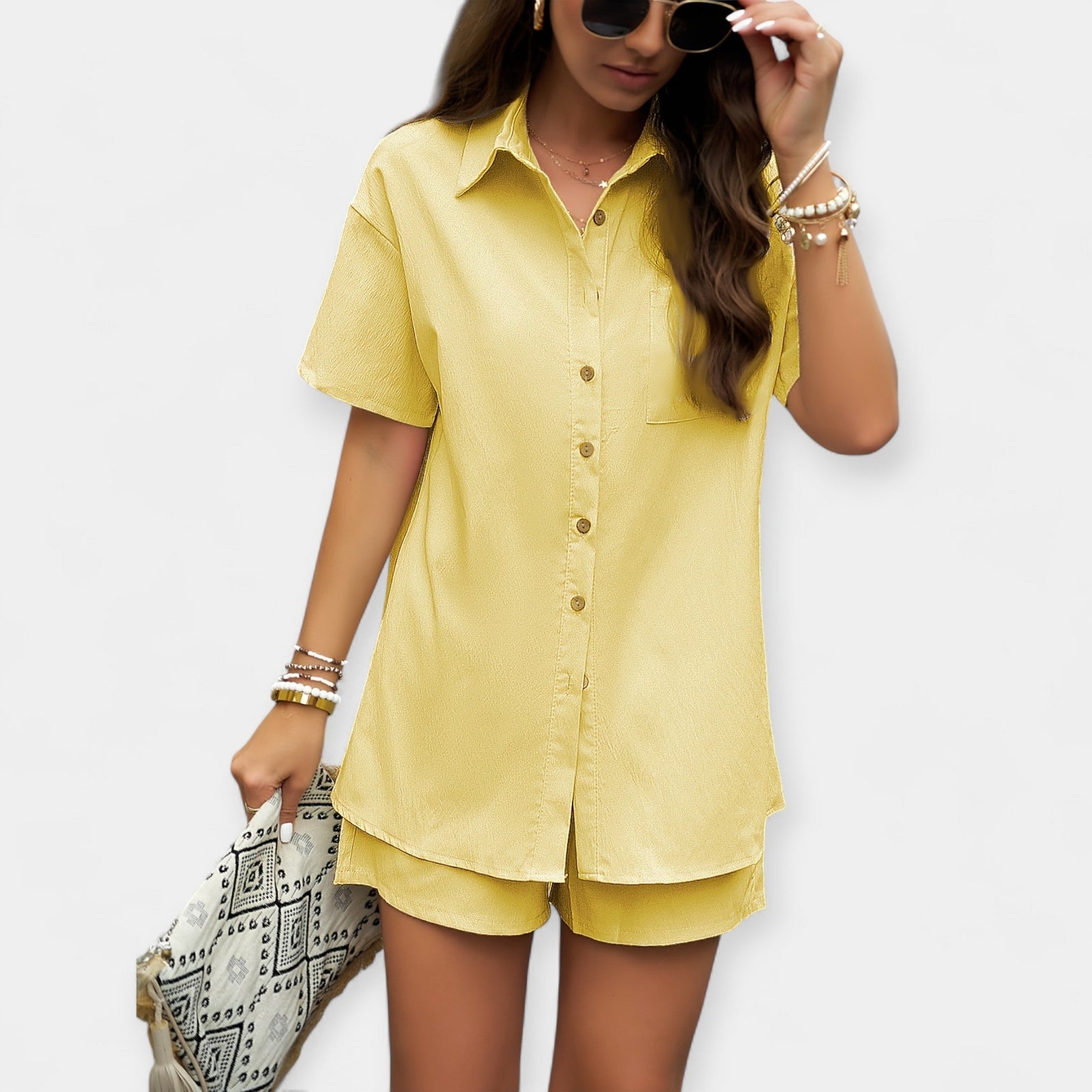 Comfortable Shirt and Shorts Set