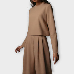 Elegant Wide-Leg Two-Piece Set