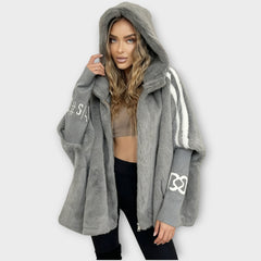 Luxury Faux Fur Hooded Jacket