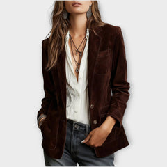 Vintage Brown Suede Blazer