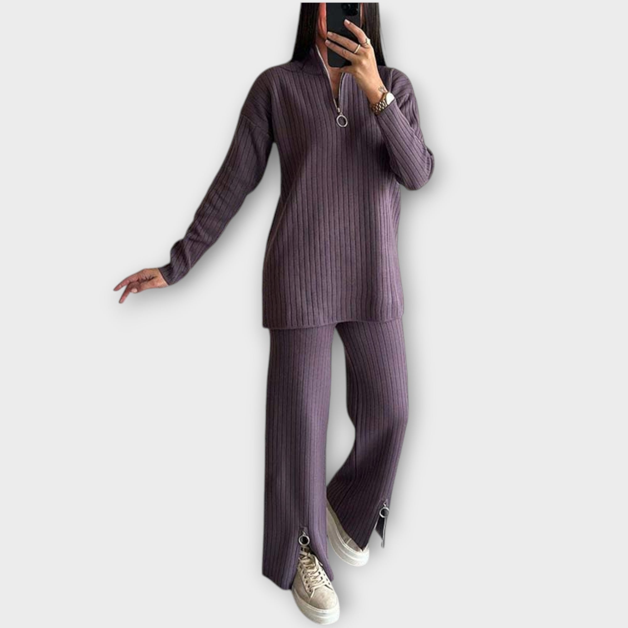 Ribbed Lounge Knit Set