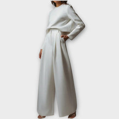 Elegant Wide-Leg Two-Piece Set
