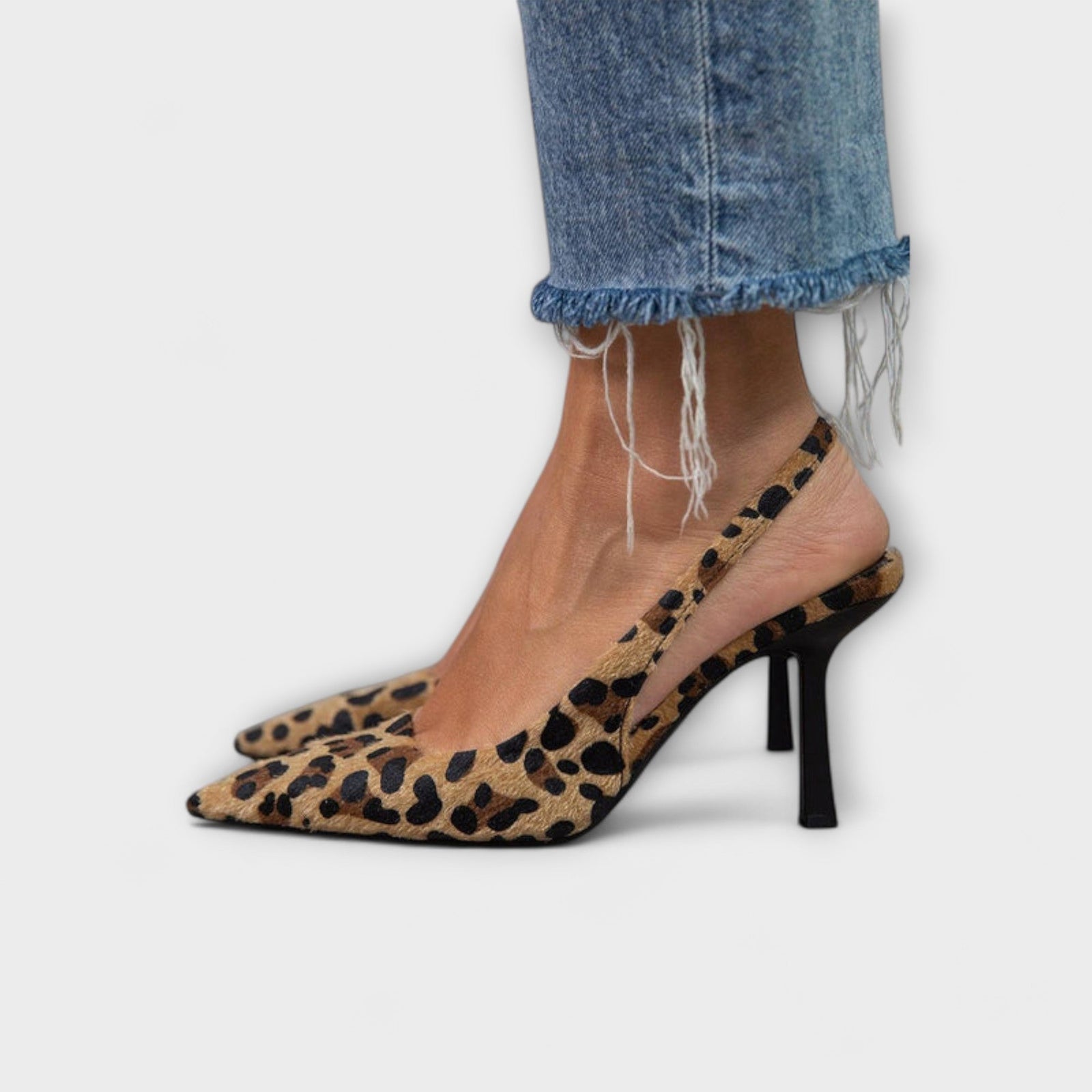 Slingback with Leopard Print