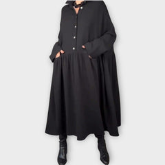 Classic Button-Down Midi Dress