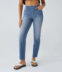 Elastic and Comfortable High-Waisted Trousers