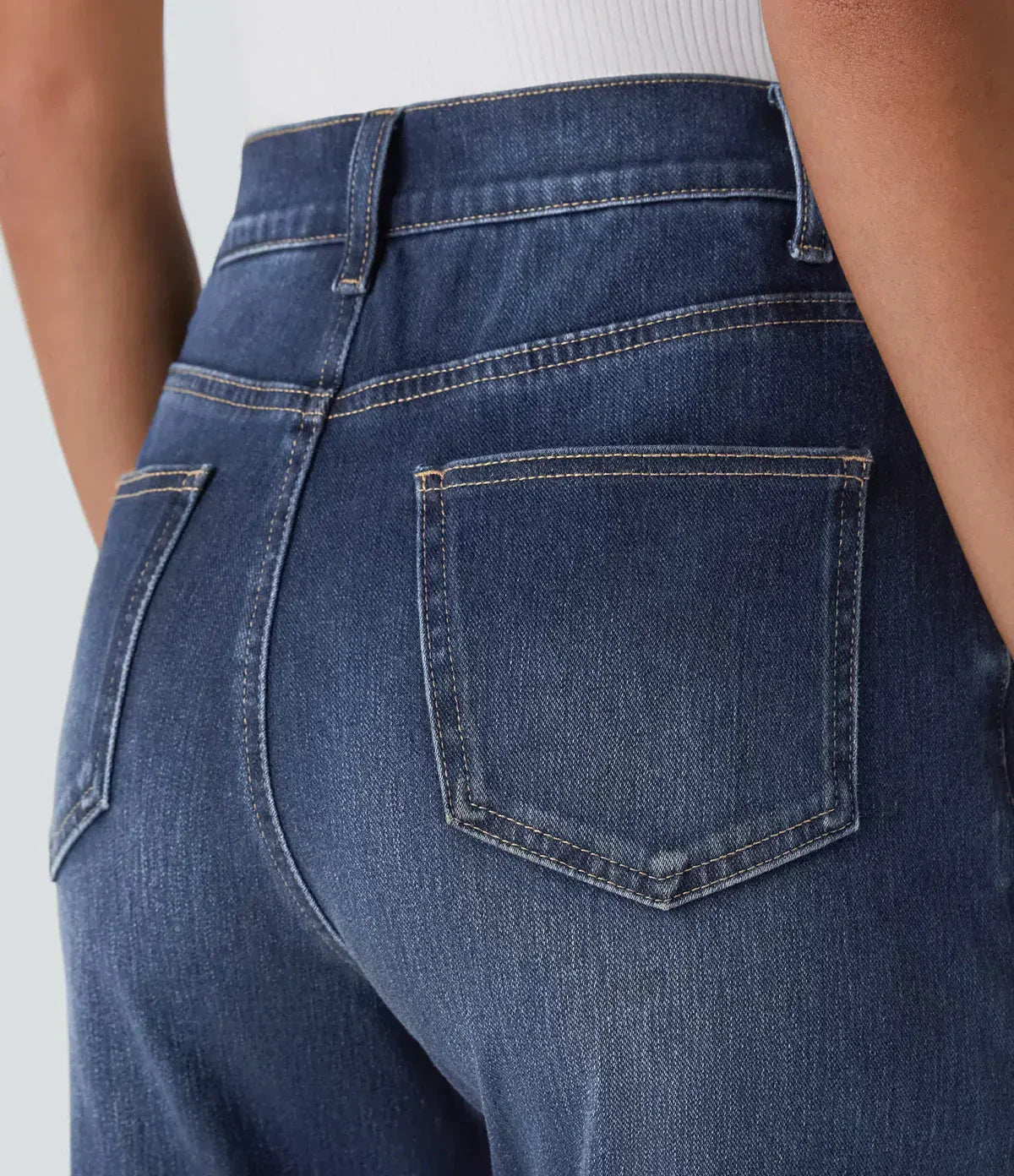 Elastic and Comfortable High-Waisted Trousers