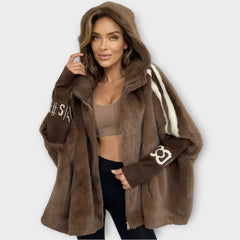 Luxury Faux Fur Hooded Jacket