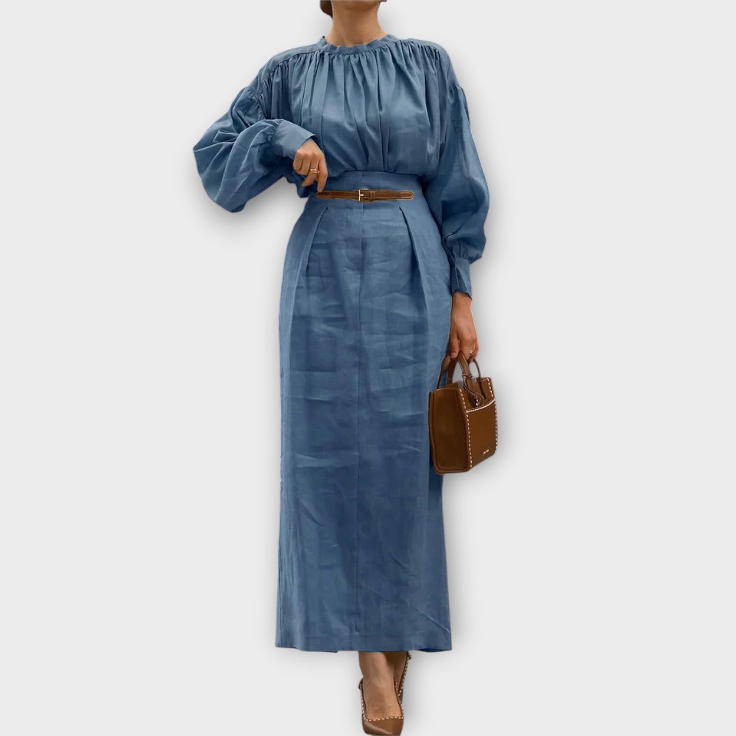 Ruched Elegance Two-Piece Set