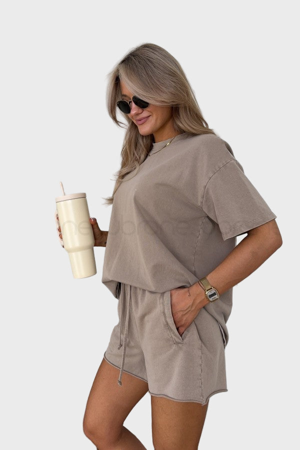 Two-Tone Cotton 2-Piece Set