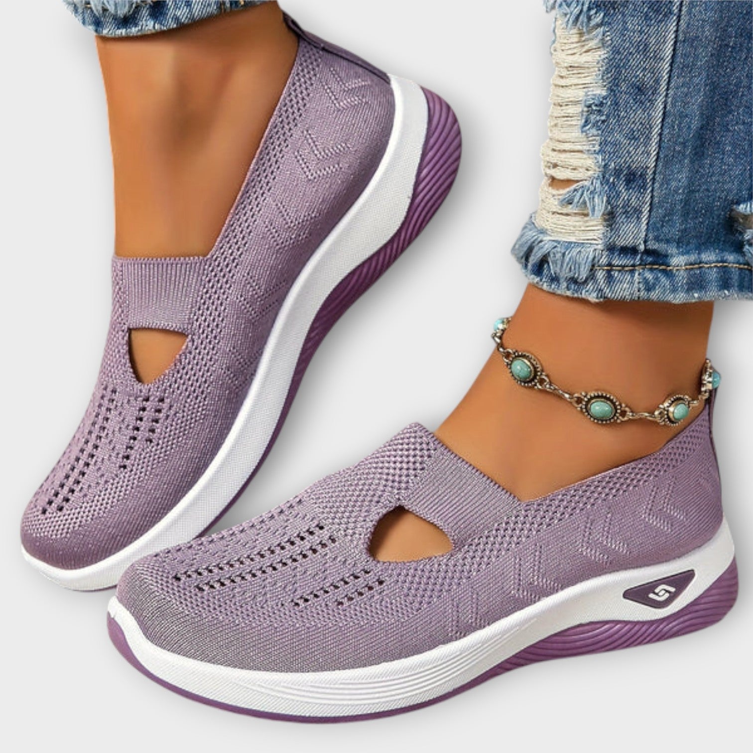 Comfort Knit Slip-On Walking Shoes