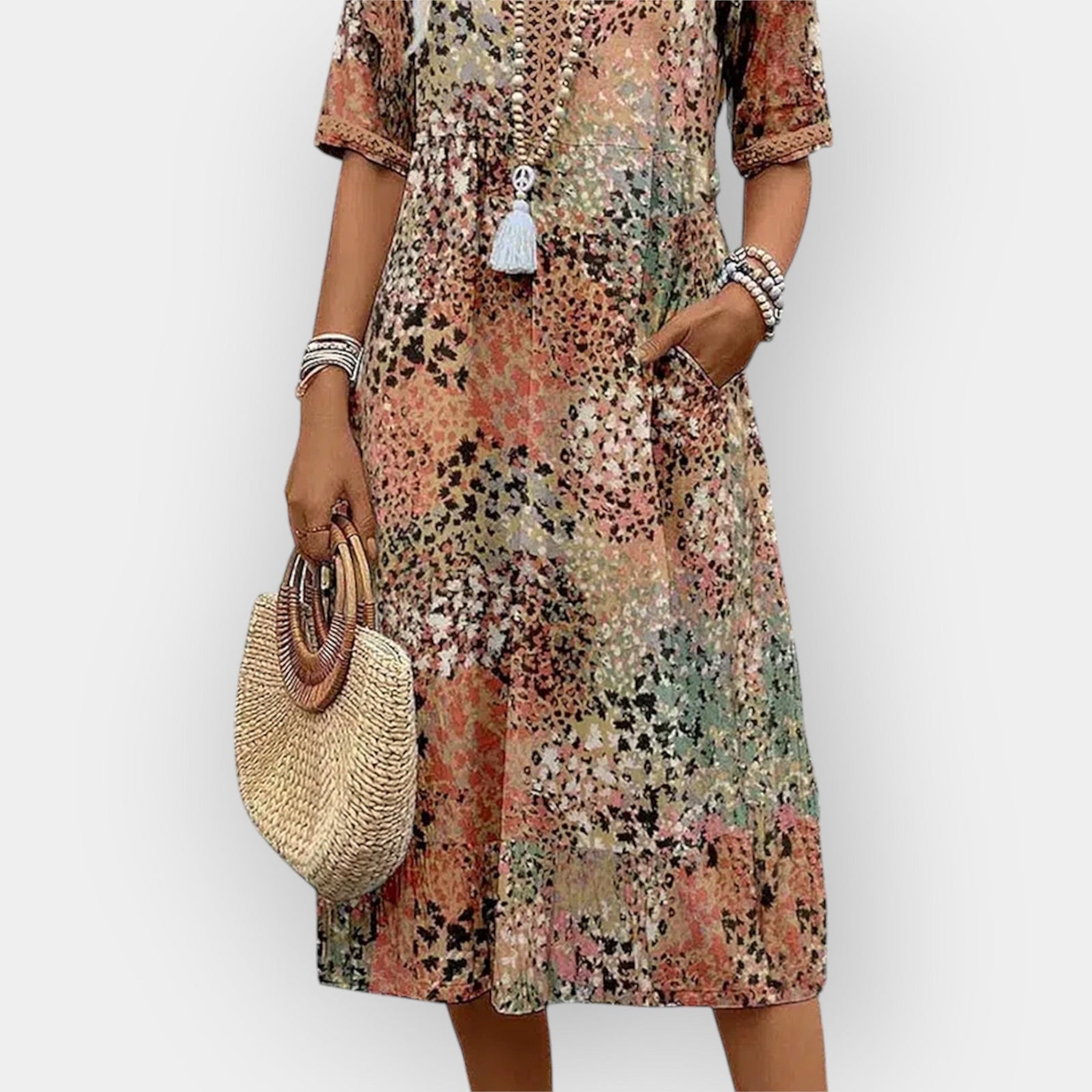 Floral Midi Dress with Style