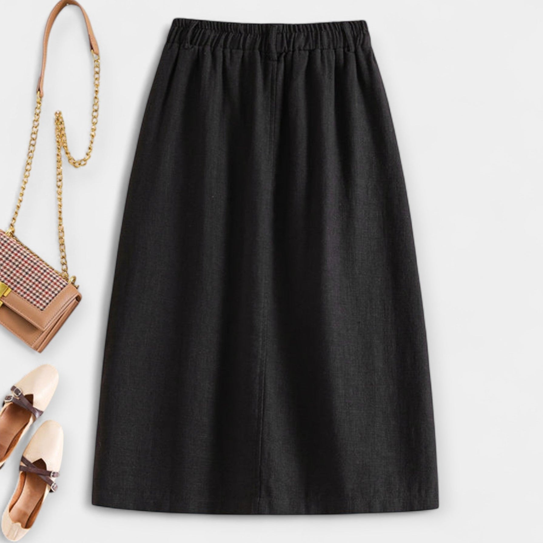 Midi Skirt with Vintage Style