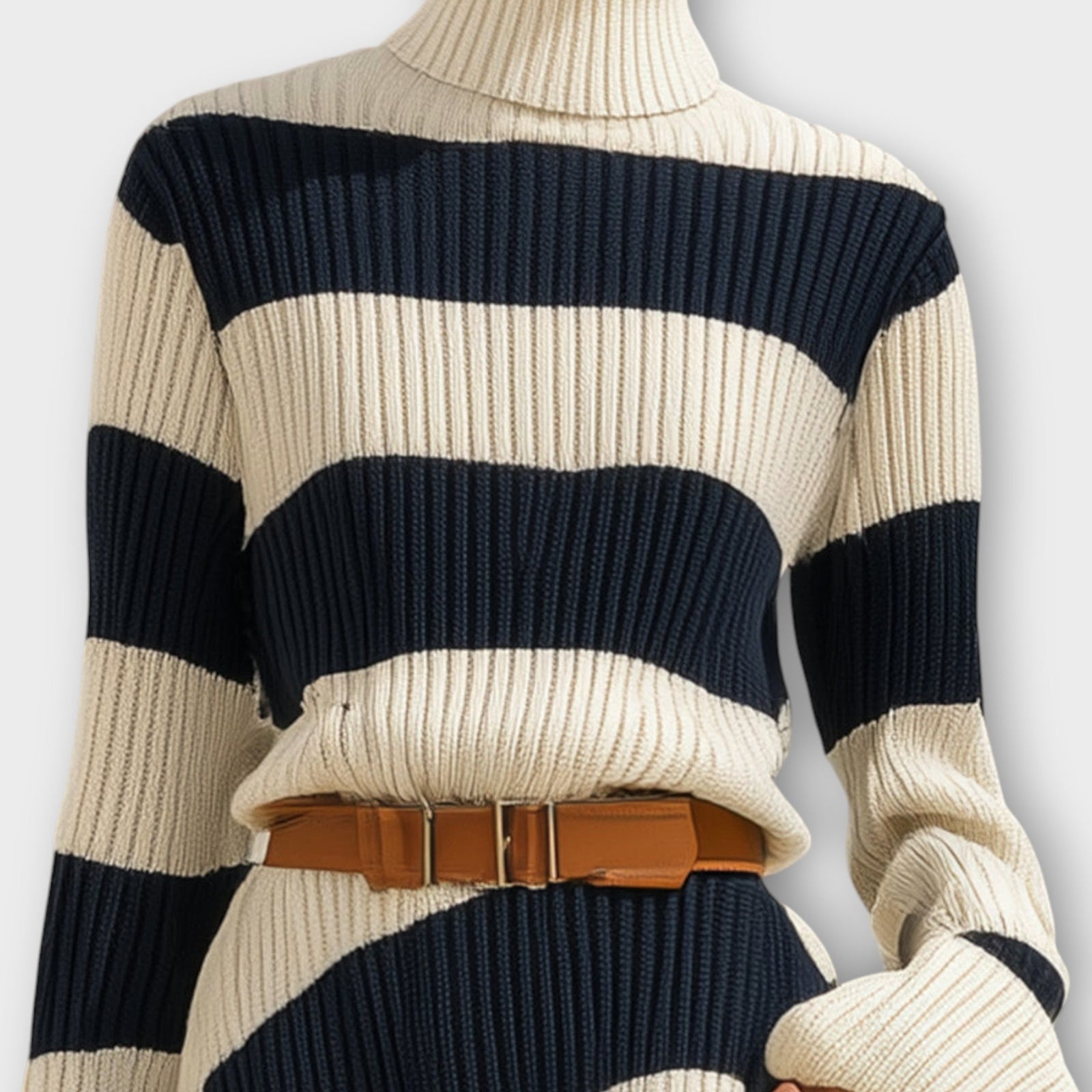 Striped Knit Maxi Dress