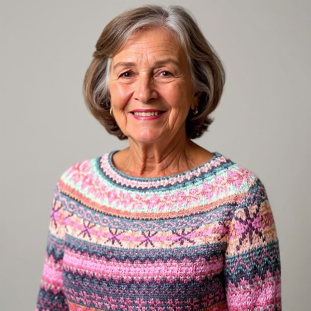 Knitted Sweater with Impressive Pattern