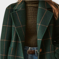 Classic Plaid Wool Coat