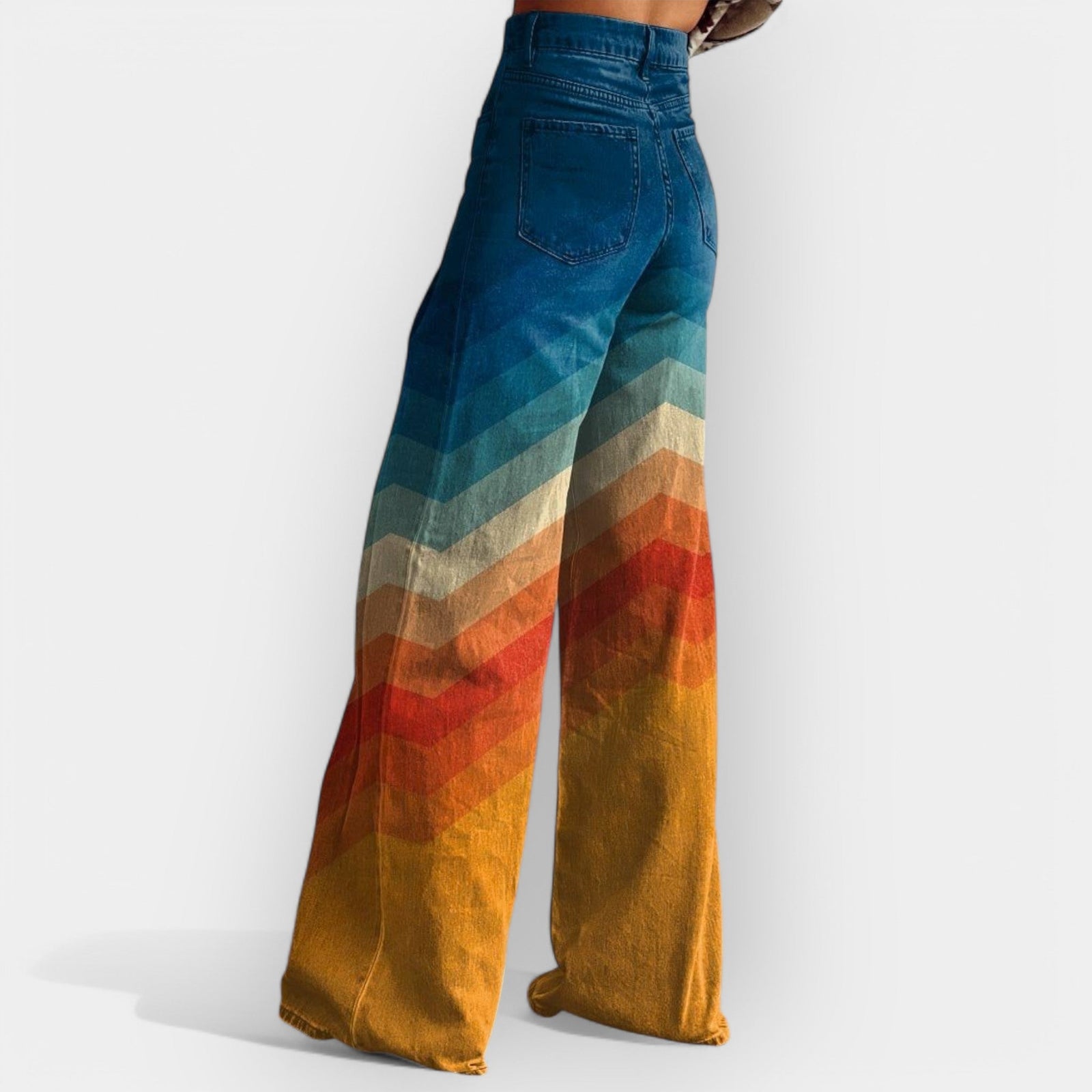 High-Waisted Flare Trousers
