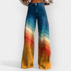 High-Waisted Flare Trousers