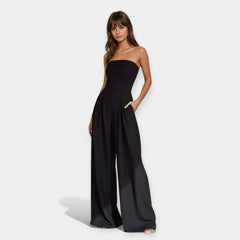 Strapless Jumpsuit with Corset