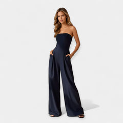 Strapless Jumpsuit with Corset