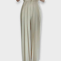 Women's High-Waisted Pleated Pants