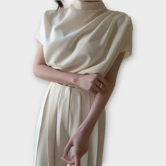 Women's High-Waisted Pleated Pants