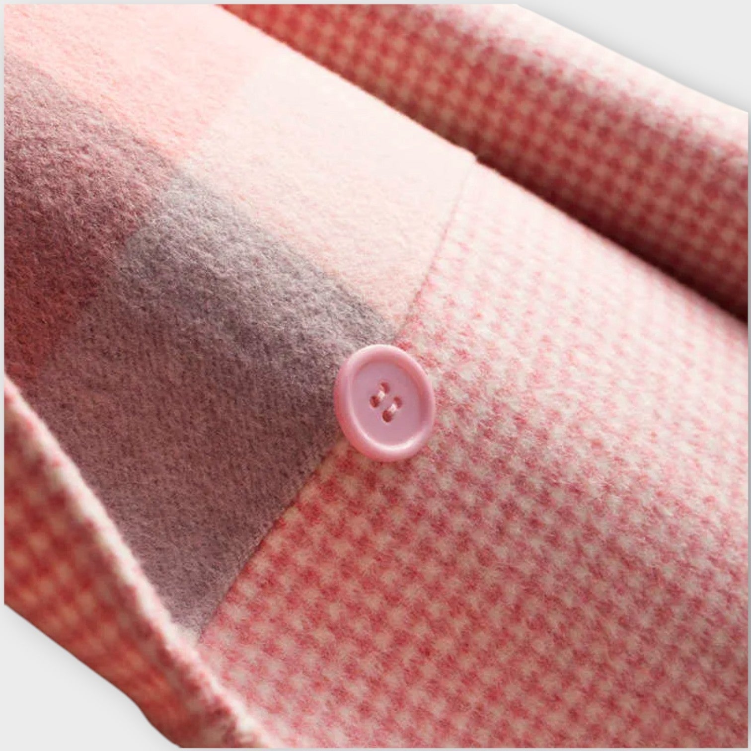 Elegant Patchwork Wool-Blend Coat