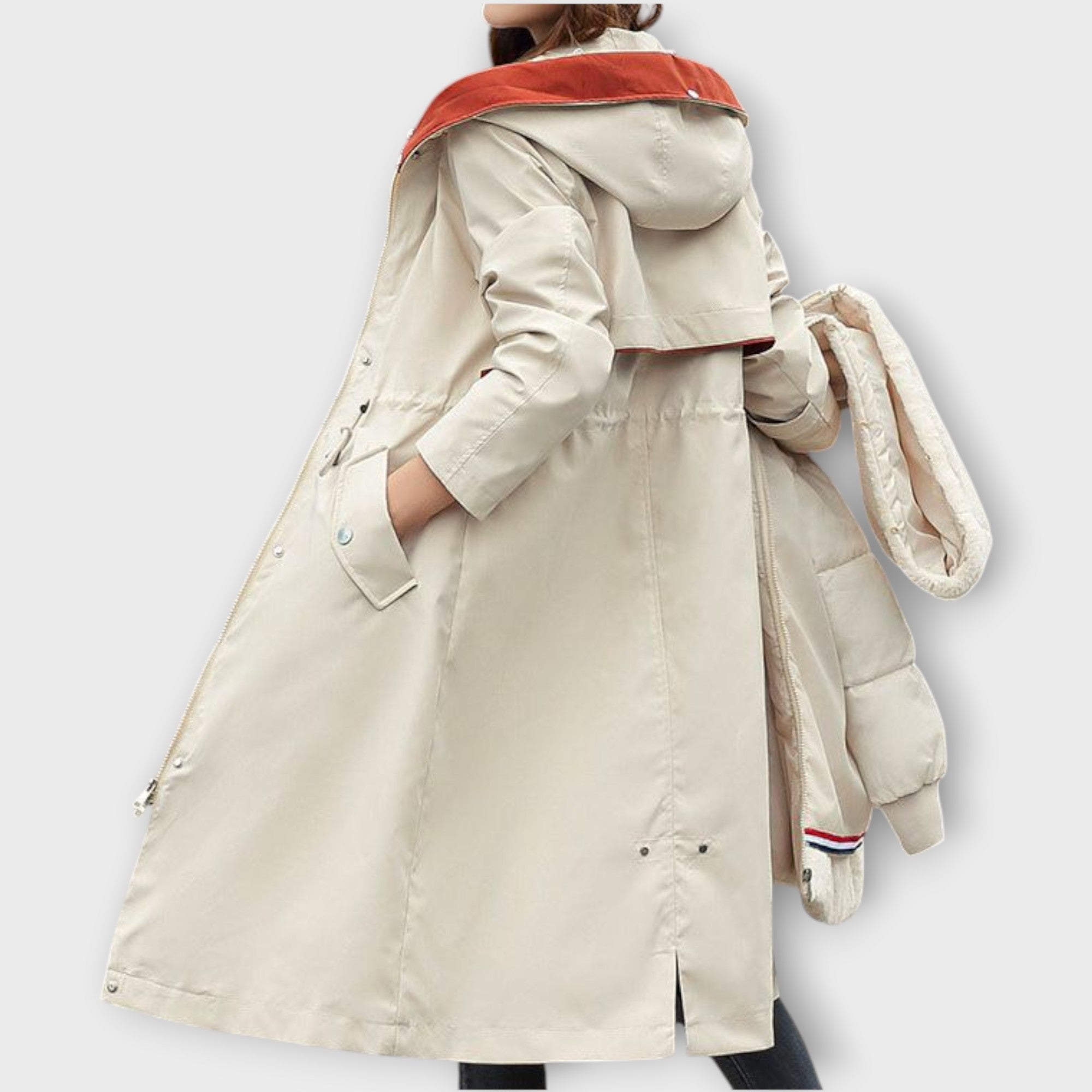 Long Faux-Fur Hood Winter Parka