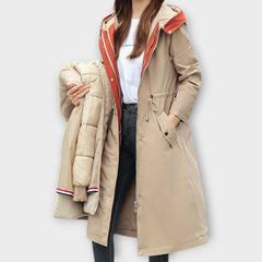 Long Faux-Fur Hood Winter Parka