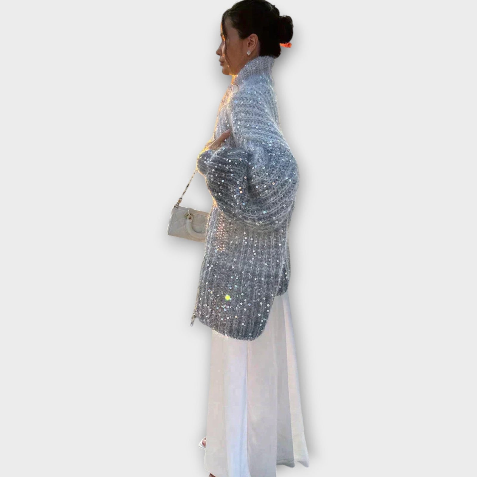 Chunky Knit Sequin Sweater